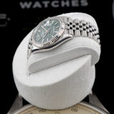 Rolex Datejust 126234 White Gold Fluted Bezel Palm Green