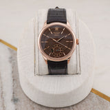 Rolex Cellini Dual Time 50525 Rose Gold Chocolate Brown Guilloche - 2019