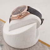 Rolex Cellini Dual Time 50525 Rose Gold Chocolate Brown Guilloche - 2019