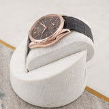 Rolex Cellini Dual Time 50525 Rose Gold Chocolate Brown Guilloche - 2019