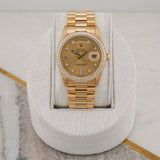 Rolex Day-Date 18238 Double Quickset Presidential Yellow Gold Diamond