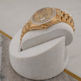 Rolex Day-Date 18238 Double Quickset Presidential Yellow Gold Diamond
