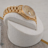 Rolex Day-Date 18238 Double Quickset Presidential Yellow Gold Diamond