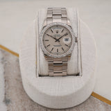 Rolex Day-Date 118209 White Gold Custom Diamond Bezel
