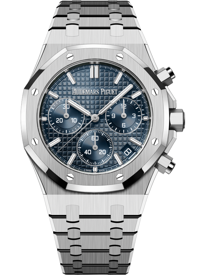 Ap royal oak chronograph blue dial clearance
